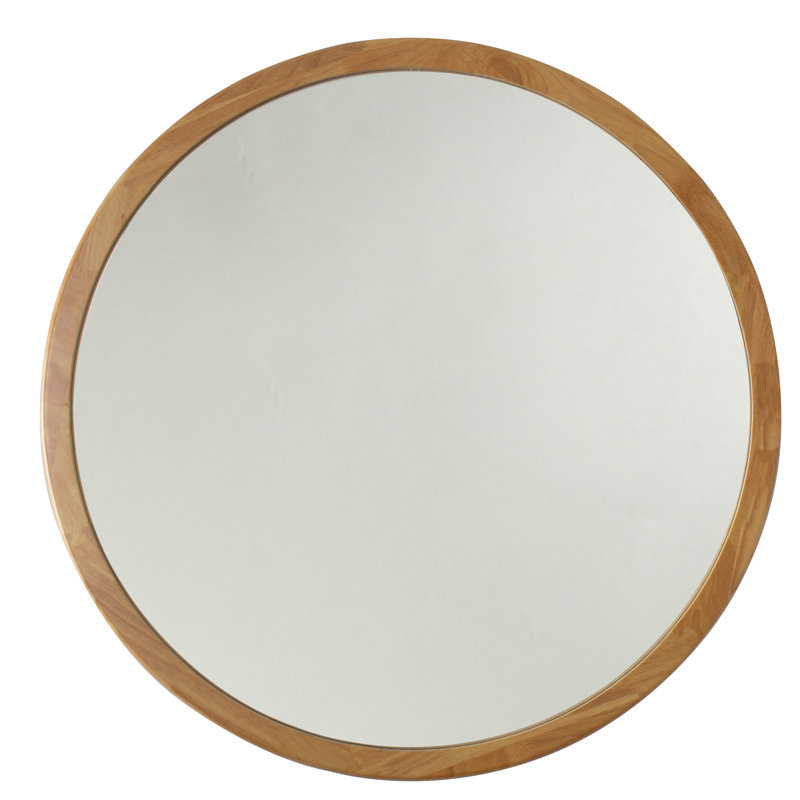 Able Wood Flat Wall Mirror, 32.48" x 32.48"