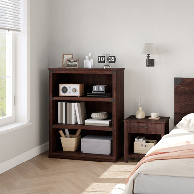 5-Tier Farmhouse Bookshelf, Rustic Bookcase with Storage Open Shelves & Anti-Tip Kit, Modern Wood 5 Shelf Display Shelves for Home Office Living Room, 67.4" H x 31.4" W x 12.7" D
