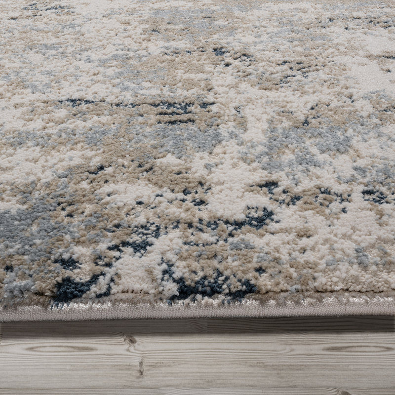 Gertmenian Ethan Tiges Polyester/Polypropylene Beige Modern Abstract Area Rug, Rectangle 8'9" x 13'1"
