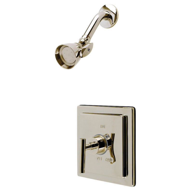 Kingston Brass Manhattan Single-Handle Pressure Balanced Tub and Shower Faucet, Polished Nickel