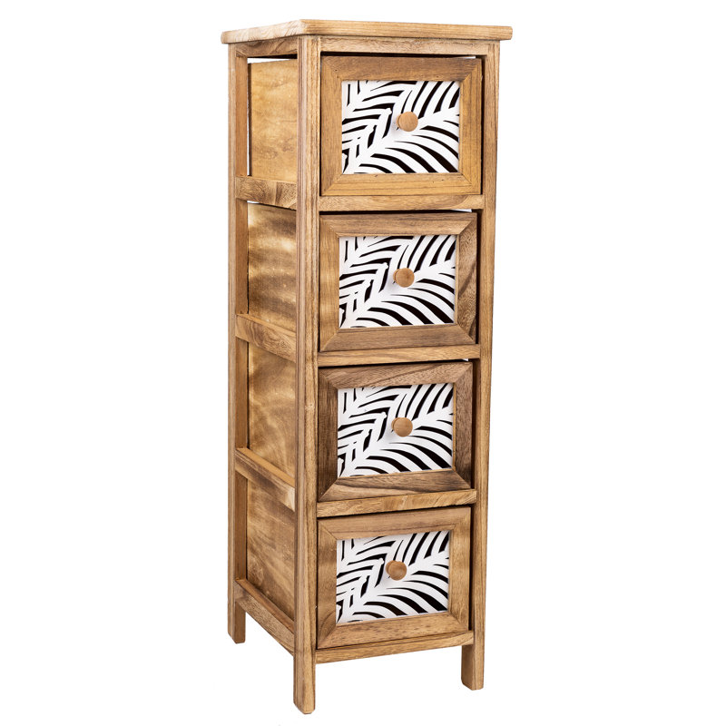 Herlihy 26cm W Solid Wood Bedside Table, Brown