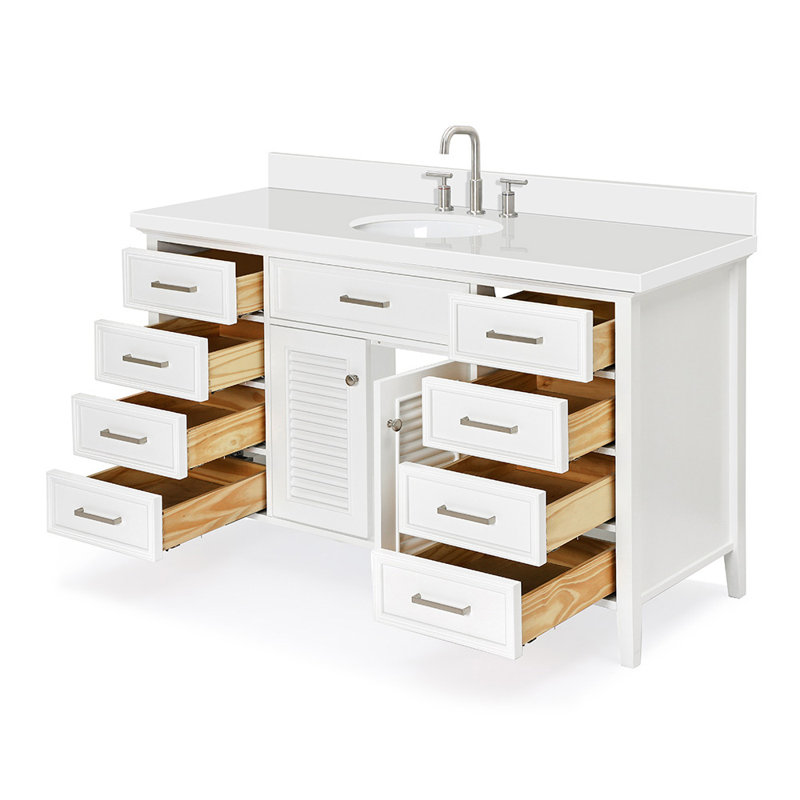 Ensemble de meuble-lavabo simple 60 po Blazier, Blanc