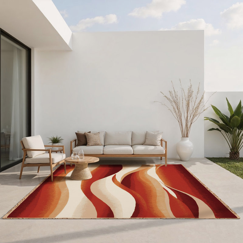 Winding Ascent Indoor And Outdoor Area Rug, Rectangle 3' x 5'