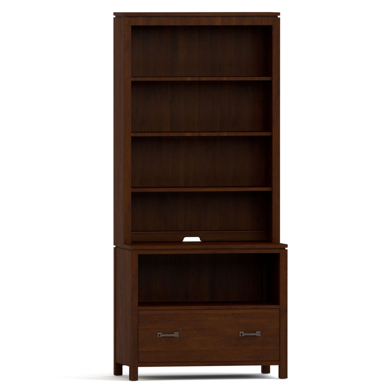 Dwyer One-Drawer File With Hutch, Bronze