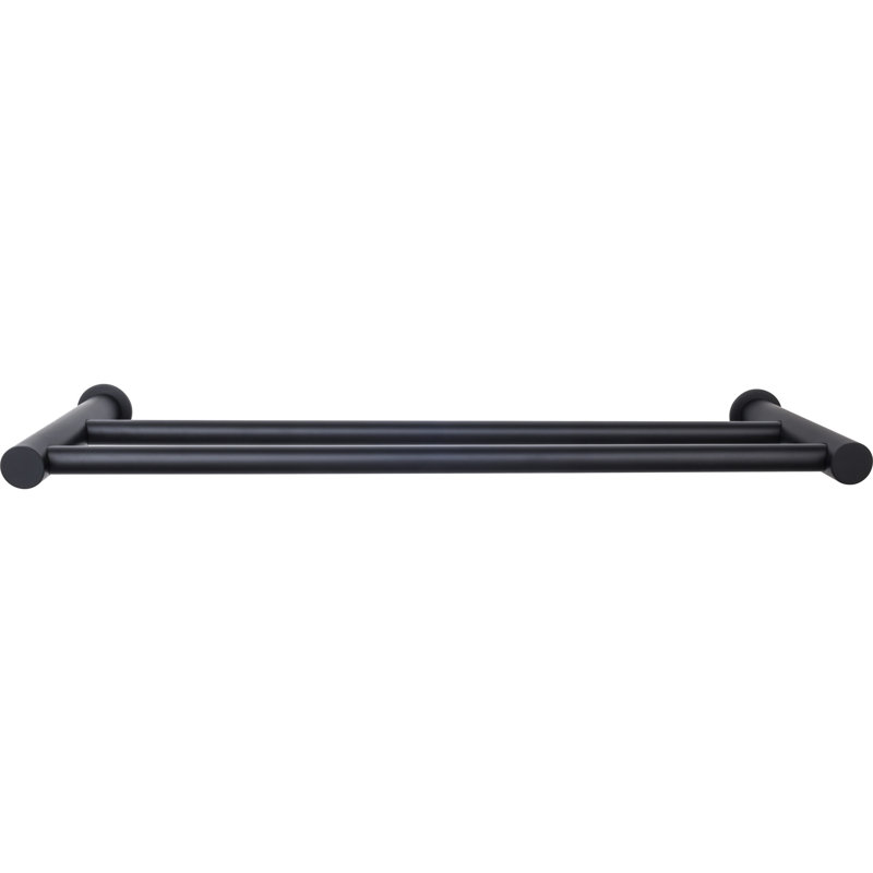 Hopewell Bath Double 31 1/2" Wall Mounted  Towel Bar, Black