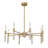 8-Light Chandelier in Warm Brass-128103457