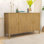 Modern Storage Cabinet with Adjustable Shelves and Hidden Storage Racks