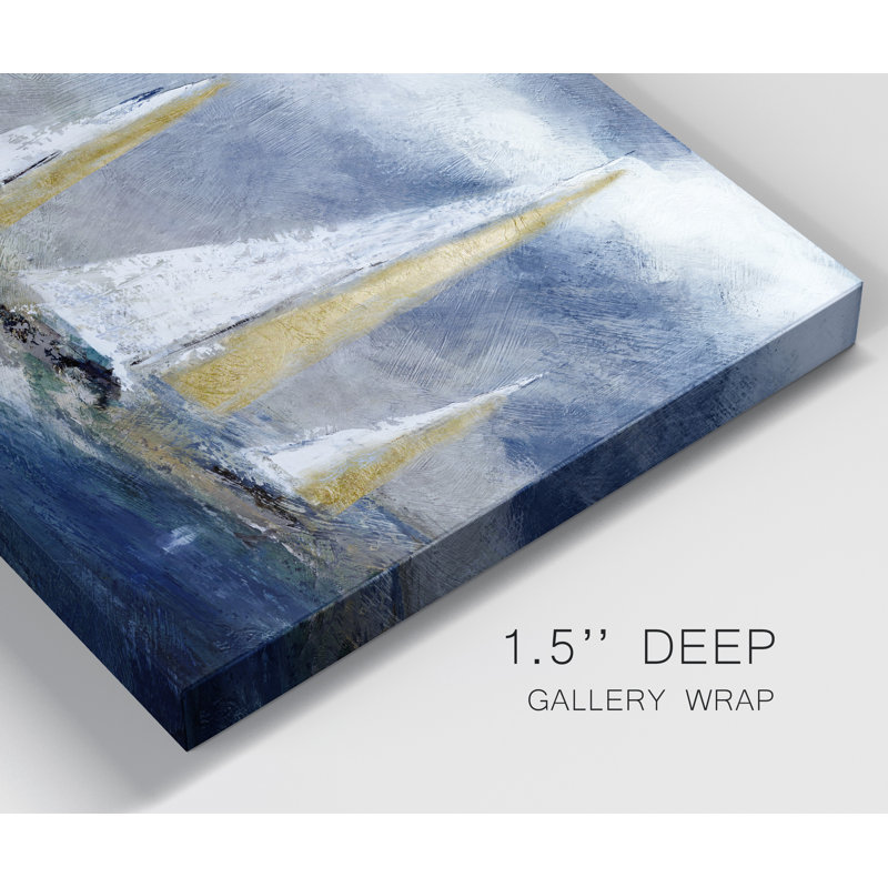 Impression sur toile tendue Indigo, H 12 po x l 8 po x P 1 po
