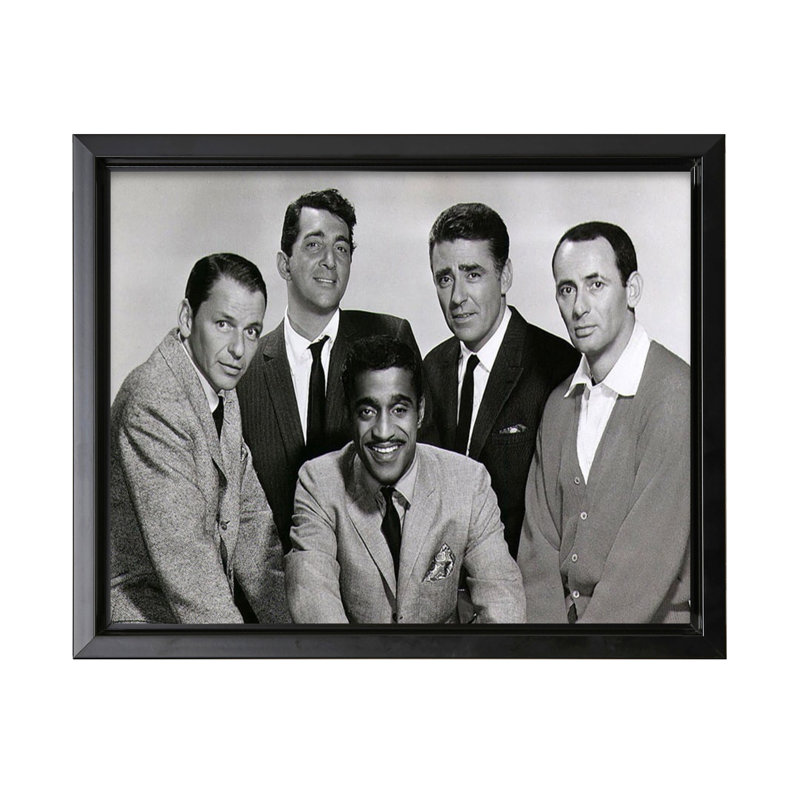 The Rat Pack No2, Cadre noir, Canevas, H 18 po x l 24 po