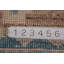 Tapis géométrique bleu Oushak 9 x 12