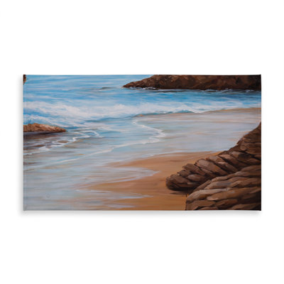 Rocks and Seaside Tablecloth | Coastal Marine Decor Table Cover