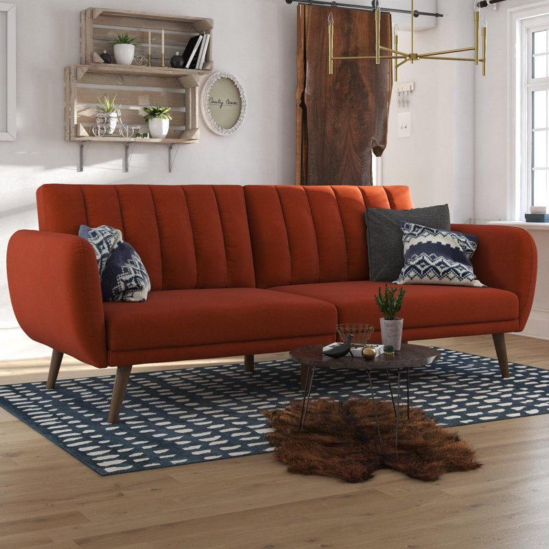 Gaugain 3 Seater Sofa Bed, Orange