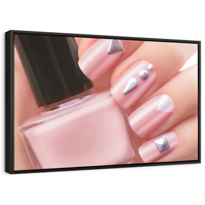 «Pretty Pink Nails Wall Art»