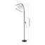 157cm Polished LED Torchiere Floor Lamp with USB and Outlet