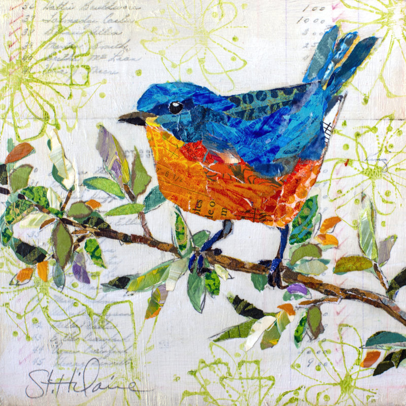 Happy Bird I by Elizabeth St. Hilaire - Wrapped Canvas Print, 122cm H x 122cm W