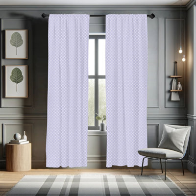 Polka Dots Semi-Sheer Rod Pocket Sliding Panel
