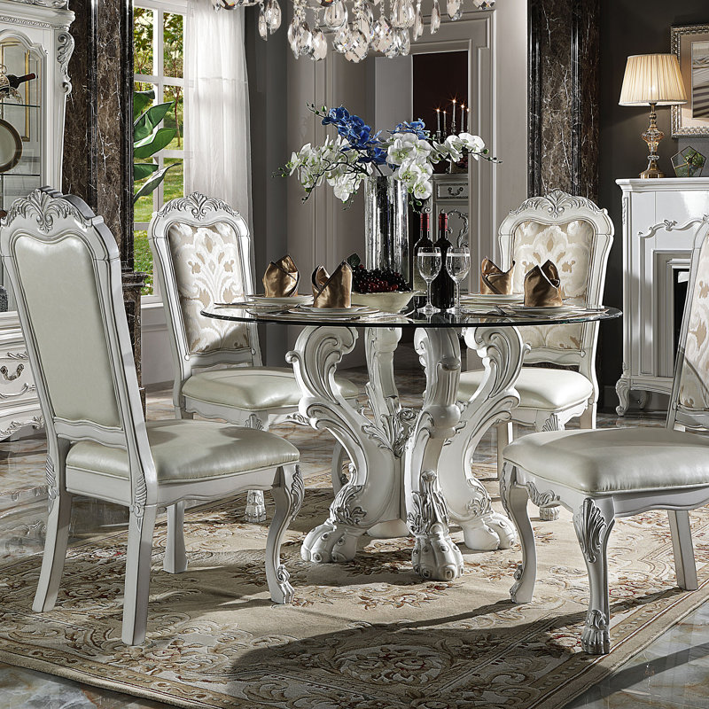 Chaise d'appoint capitonnée (ensemble de 2)