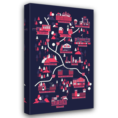 Lark Manor™ Farkas, Robert Gallery Wrapped Canvas Art Titled: The Walking Dead Map
