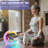 LED Table Lamp with Wireless Charger, Mini G Atmosphere Lamp with Bluetooth Speaker, Night Light Lamp Sunrise Alarm Clock, Smart Light Sound Machine for Bedroom