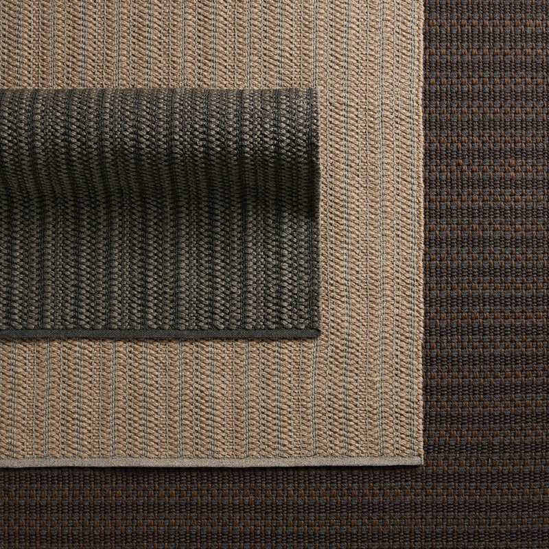 Striped Area Rug in Gray/Charcoal, Rectangle 4' x 6'