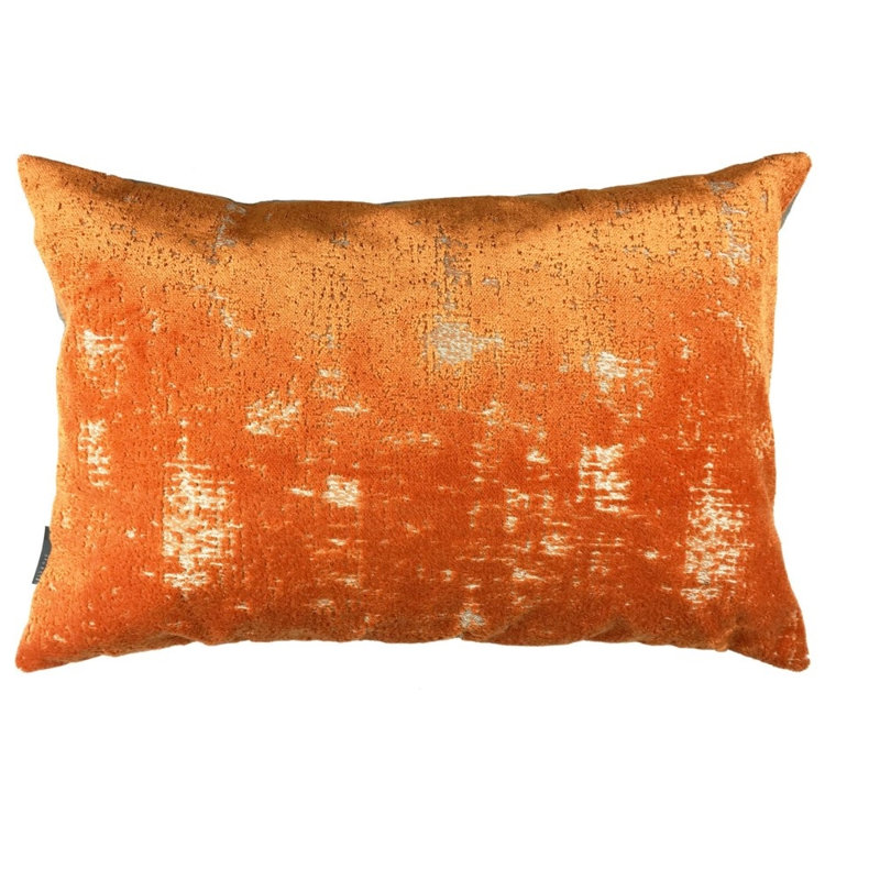 Housse et insert de coussin en velours rectangulaire Niki, Orange