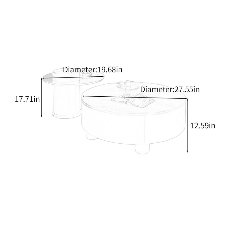 Hakon, Blanc, 12.59" H x 27.55" L x 27.55" W