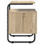 40 cm W Galvanised Steel Bedside Table