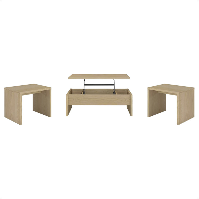 Ensemble de tables basses 3 pièces Light Oak