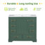 Base de meuble-lavabo vert 36 po avec six tiroirs et tablette réglable | Idée cadeau