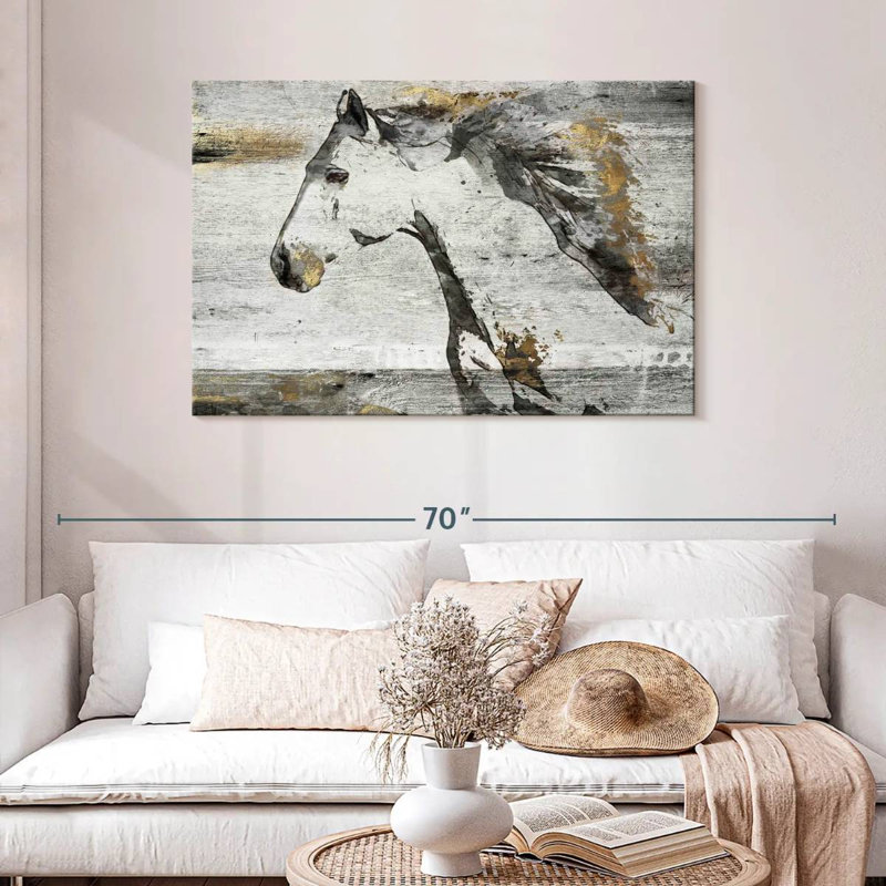 Cheval bai Brampt, H 30 po x l 45 po