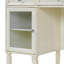 Bureau de coiffeuse avec miroir rabattable, tiroir et armoire