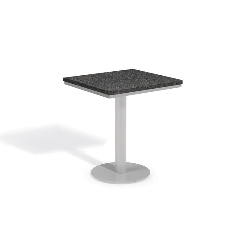 Travira Outdoor Square Bistro Table, Vintage Tekwood, Flint, 26" W x 26" L x 29.5" H
