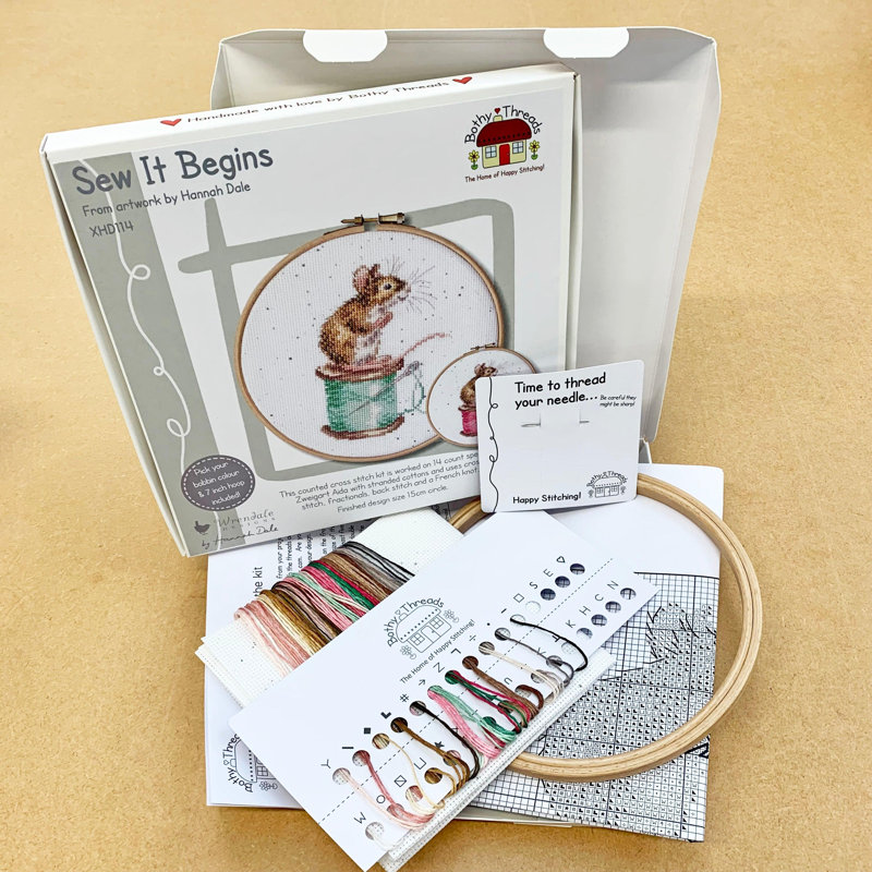 «Sew It Begins», ensemble de points de croix comptés Sew It Begins XHD114P