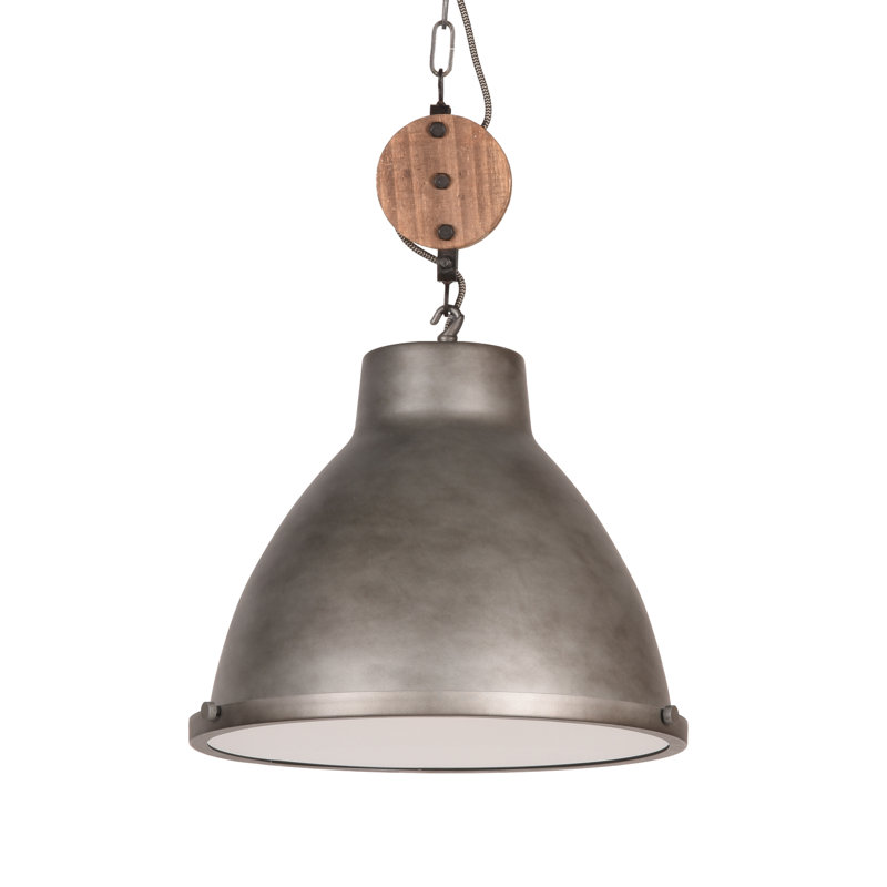 Alijah 1 - Light Grey Dome Pendant