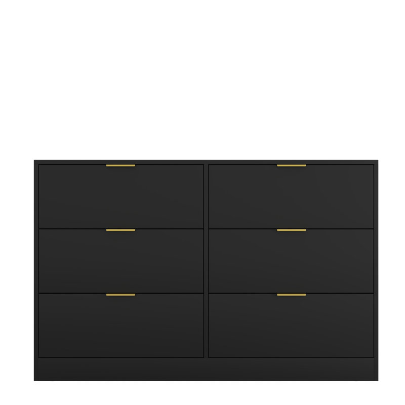 Commode à tiroirs, commode pour chambre à coucher, salon, couloir et entrée Simply Modern, Black