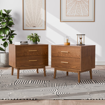 Nevio 2-Piece Wood Nightstands Set