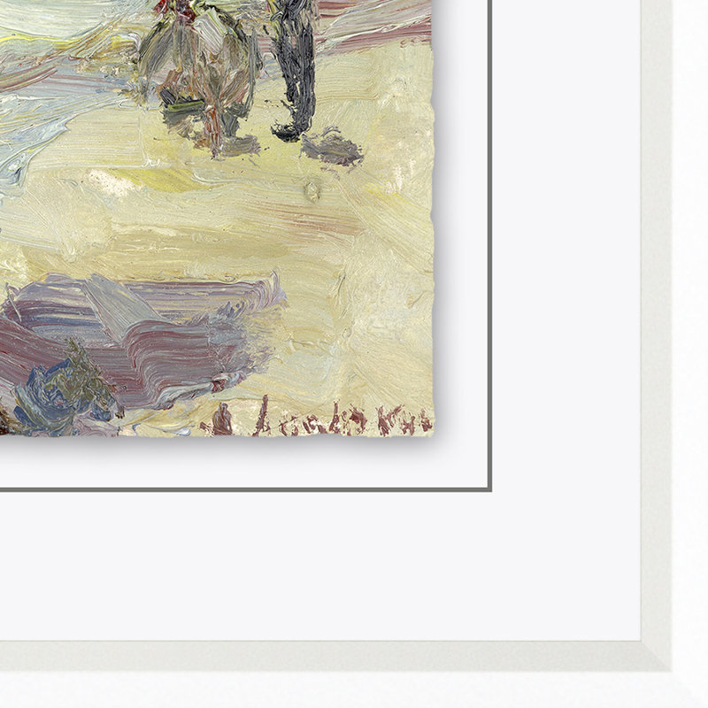 Walk On The Beach Giclee Print, White