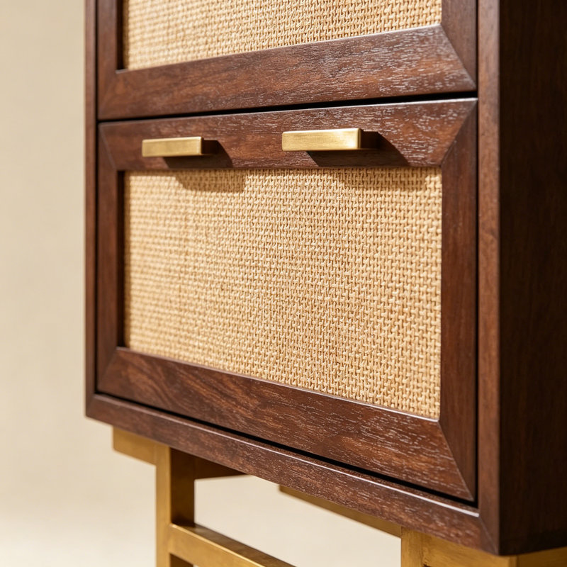 Armoire d'entrée Mid-Century, Brun