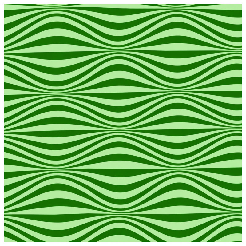 Tapis de bain Green Wavy Lines, L 24 po x L 17 po