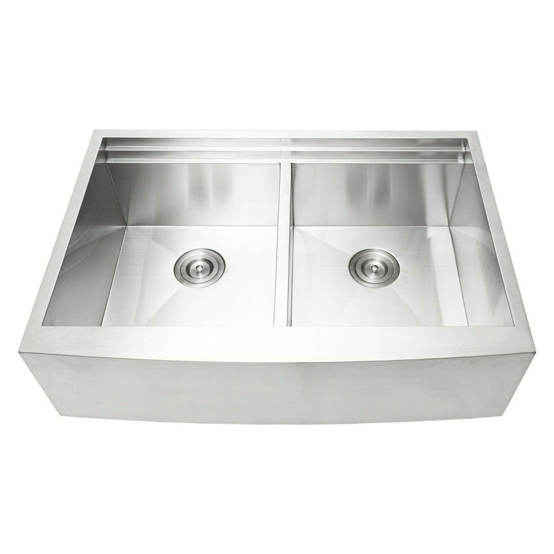 KBFmore  Single Bowl Apron Front Farmhouse Workstation Kitchen Sink with 6 PCs Accessories