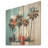Blue And Black Florida Palm Tree Harmony - Florida On Wood Print-45609746