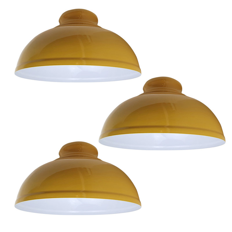 Trabelsi 17cm H Metal Dome Lamp Shade, Yellow