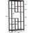 Stylish Industrial Bookshelf With 8 Staggered Shelves, Ideal For Home Decor And Versatile Storage Solutions