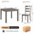 4 - Person Modern Solid Wood Square Dining Table Set-958426646