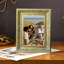 Cadre photo à mémoire de forme 3 pièces 8 "x 10" or antique