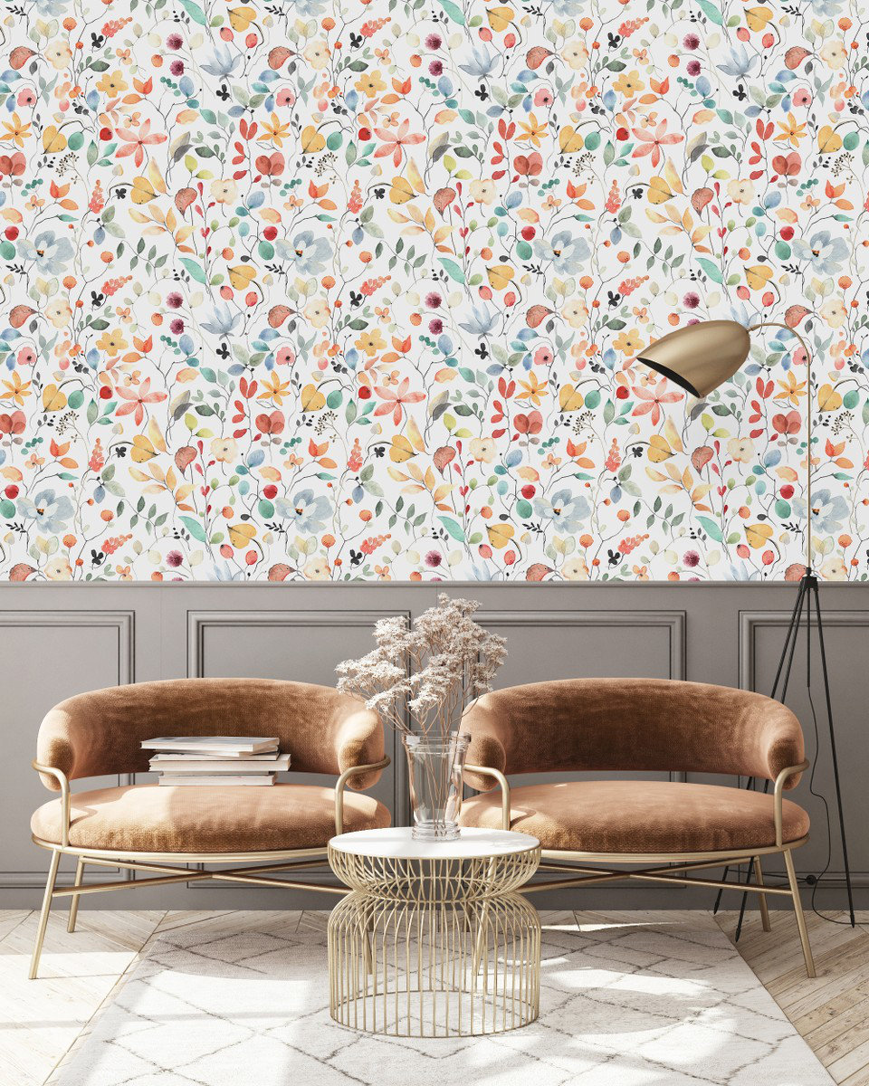 Red Barrel Studio® Autumn Leaves 10.4' L x 25" W Peel and Stick ...