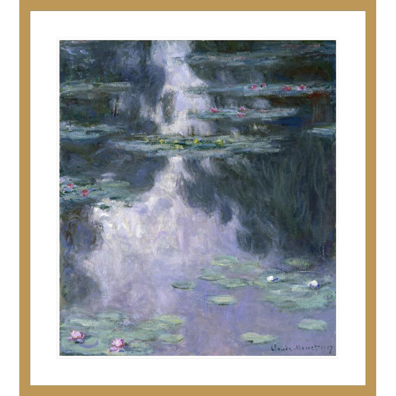 Nymphéas par Claude Monet, impression giclée encadrée, H 37,18 po x l 33,5 po