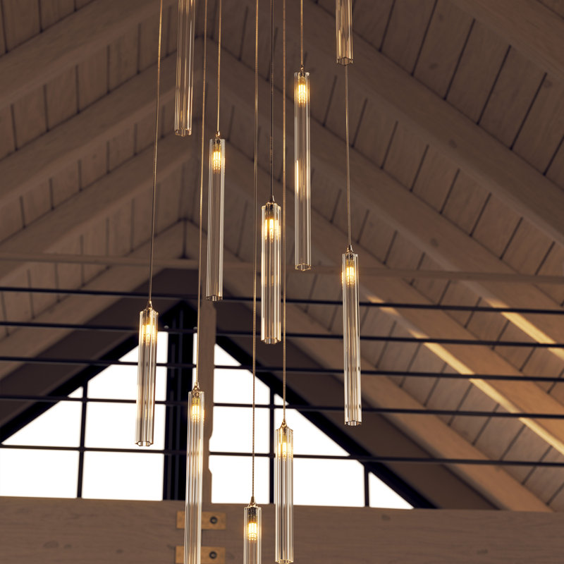 Krystal 11 - Light LED Chandelier, 144", White