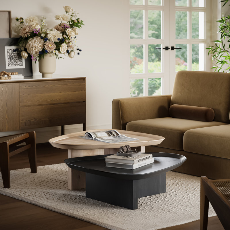 Ensemble de 2 tables gigognes en bois massif Jaghya