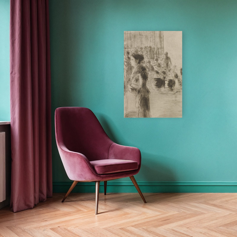 The Servant Girl Marketing, 1888 Abstract Contemporary Architecture City Wall Art Print by Camille Pissarro - 1 Piece Wrapped Canvas Wall Art